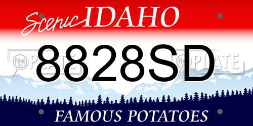 8828SD Idaho License Plate