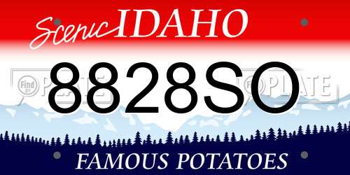 8828SO Idaho License Plate