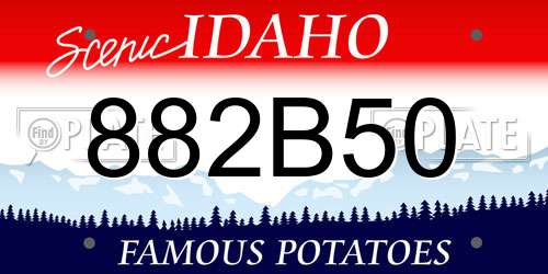 882B50 Idaho License Plate