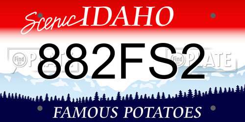 882FS2 Idaho License Plate