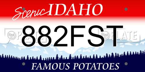 882FST Idaho License Plate