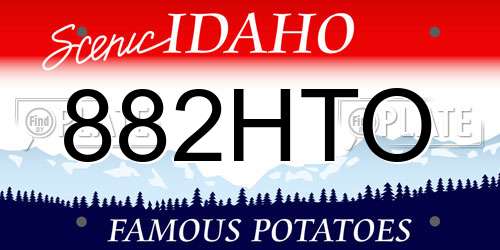882HTO Idaho License Plate