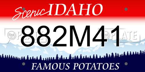 882M41 Idaho License Plate