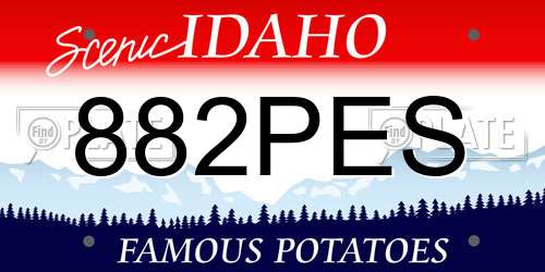882PES Idaho License Plate