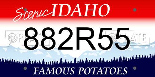 882R55 Idaho License Plate