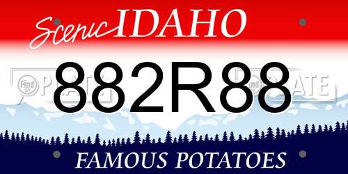 882R88 Idaho License Plate