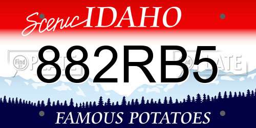 882RB5 Idaho License Plate