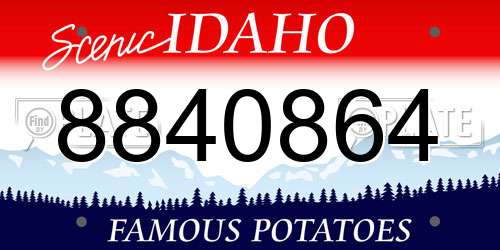 8840864 Idaho License Plate