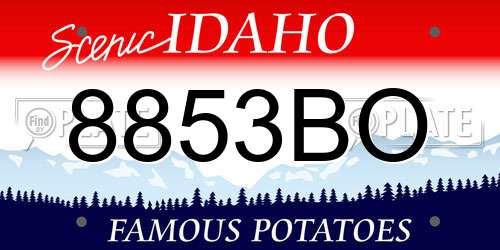 8853BO Idaho License Plate