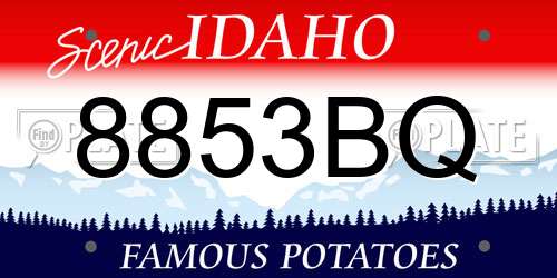 8853BQ Idaho License Plate