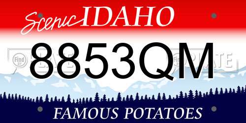 8853QM Idaho License Plate