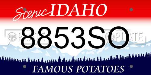 8853SO Idaho License Plate