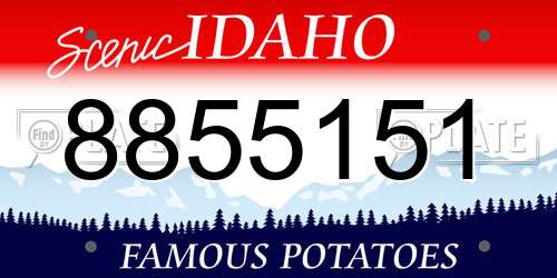 8855151 Idaho License Plate