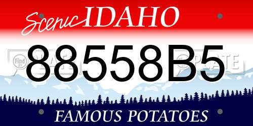 88558B5 Idaho License Plate