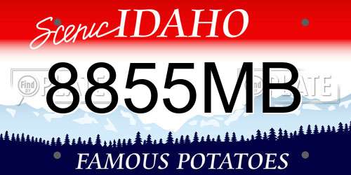 8855MB Idaho License Plate