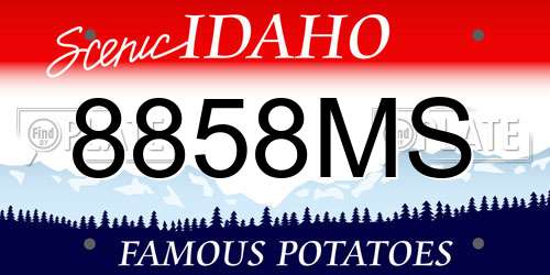 8858MS Idaho License Plate