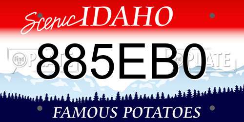 885EB0 Idaho License Plate