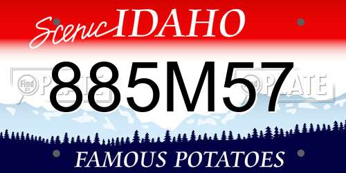 885M57 Idaho License Plate