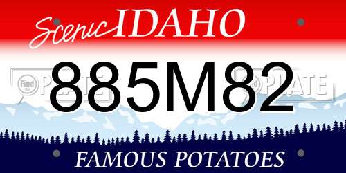 885M82 Idaho License Plate