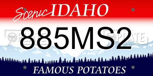 885MS2 Idaho License Plate