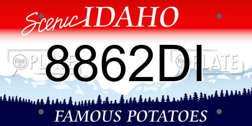 8862DI Idaho License Plate