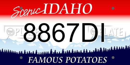 8867DI Idaho License Plate