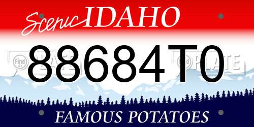 88684T0 Idaho License Plate