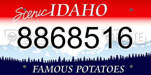 8868516 Idaho License Plate