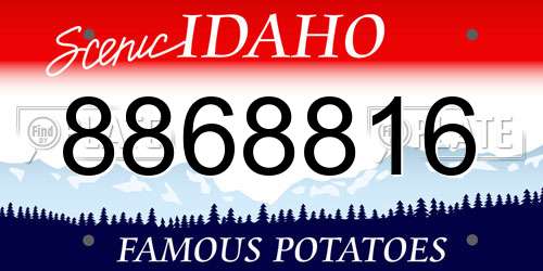 8868816 Idaho License Plate
