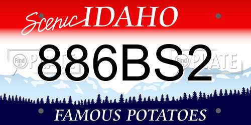 886BS2 Idaho License Plate