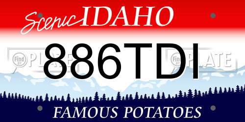 886TDI Idaho License Plate