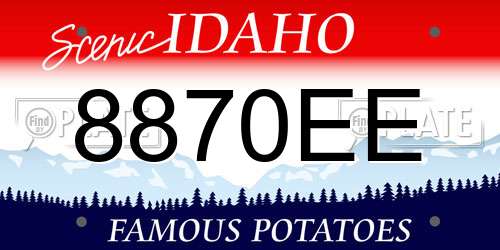 8870EE Idaho License Plate