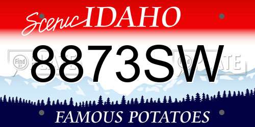 8873SW Idaho License Plate