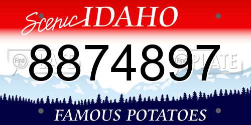 8874897 Idaho License Plate