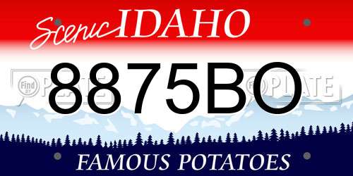8875BO Idaho License Plate