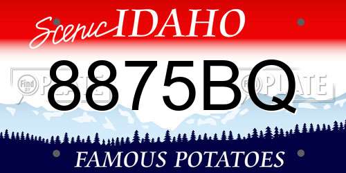 8875BQ Idaho License Plate