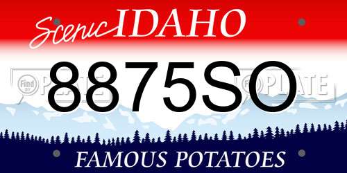8875SO Idaho License Plate