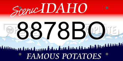 8878BO Idaho License Plate