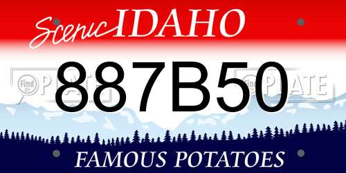 887B50 Idaho License Plate