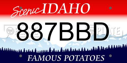 887BBD Idaho License Plate