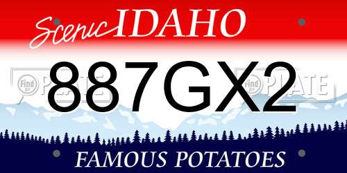 887GX2 Idaho License Plate