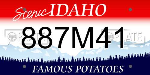 887M41 Idaho License Plate