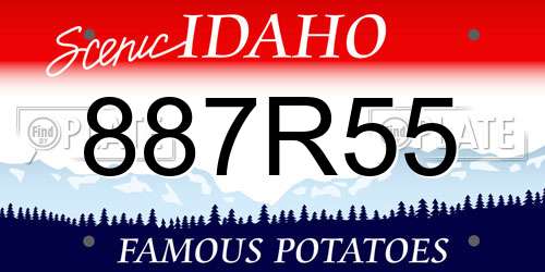 887R55 Idaho License Plate