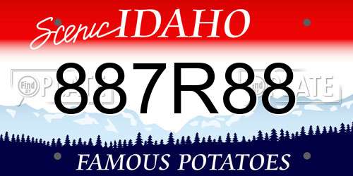 887R88 Idaho License Plate