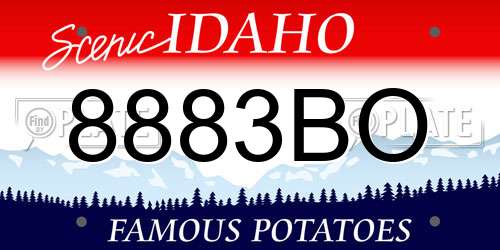 8883BO Idaho License Plate