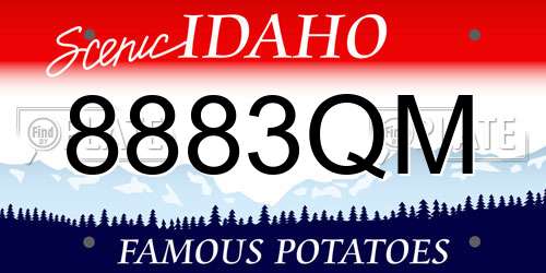 8883QM Idaho License Plate