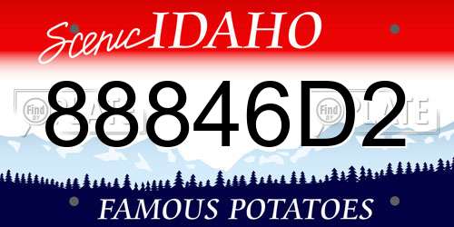 88846D2 Idaho License Plate