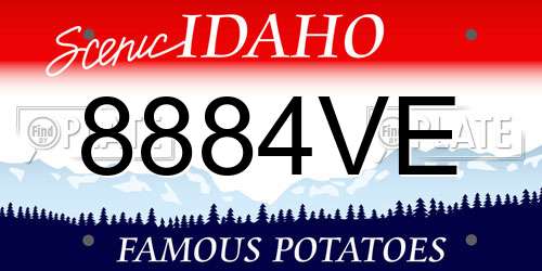 8884VE Idaho License Plate