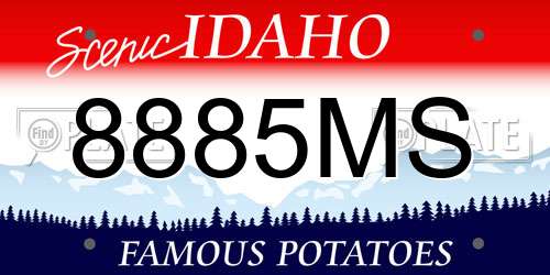 8885MS Idaho License Plate