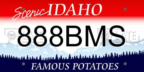 888BMS Idaho License Plate